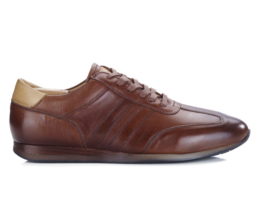 Zapatillas de piel Chocolate patinado - BOCKARA 
