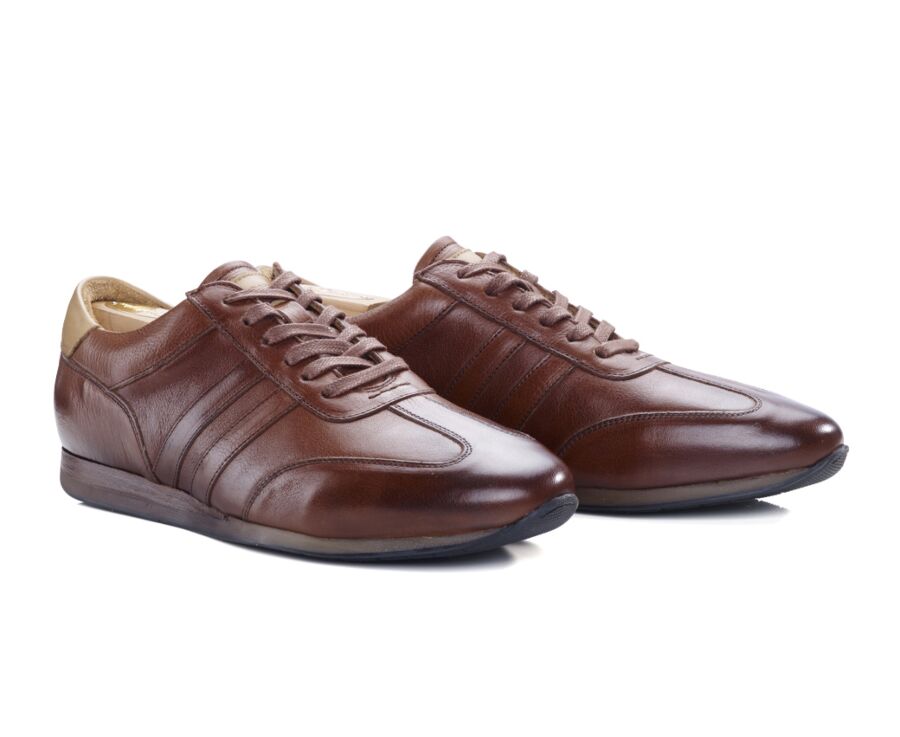 Zapatillas de piel Chocolate patinado - BOCKARA 
