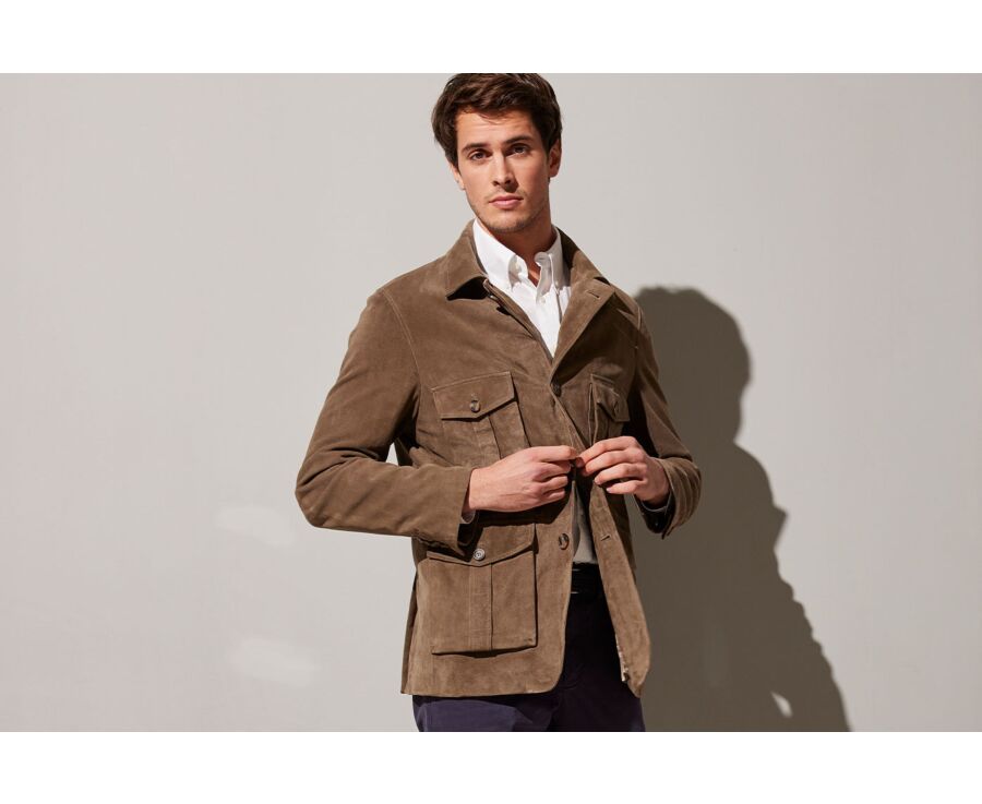 Chaqueta Sahariana Vaquera Kaki Clair Ikks  Hombre  Place des Tendances