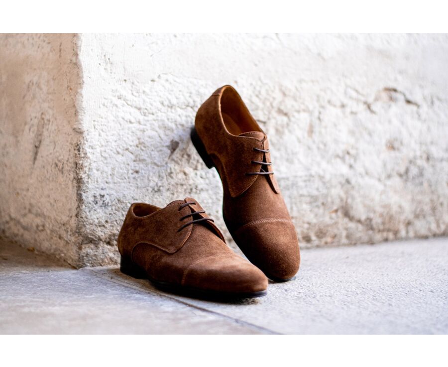 Zapatos Derby de hombre suela de goma de terciopelo Habana - DERNOX GOMME URBAN