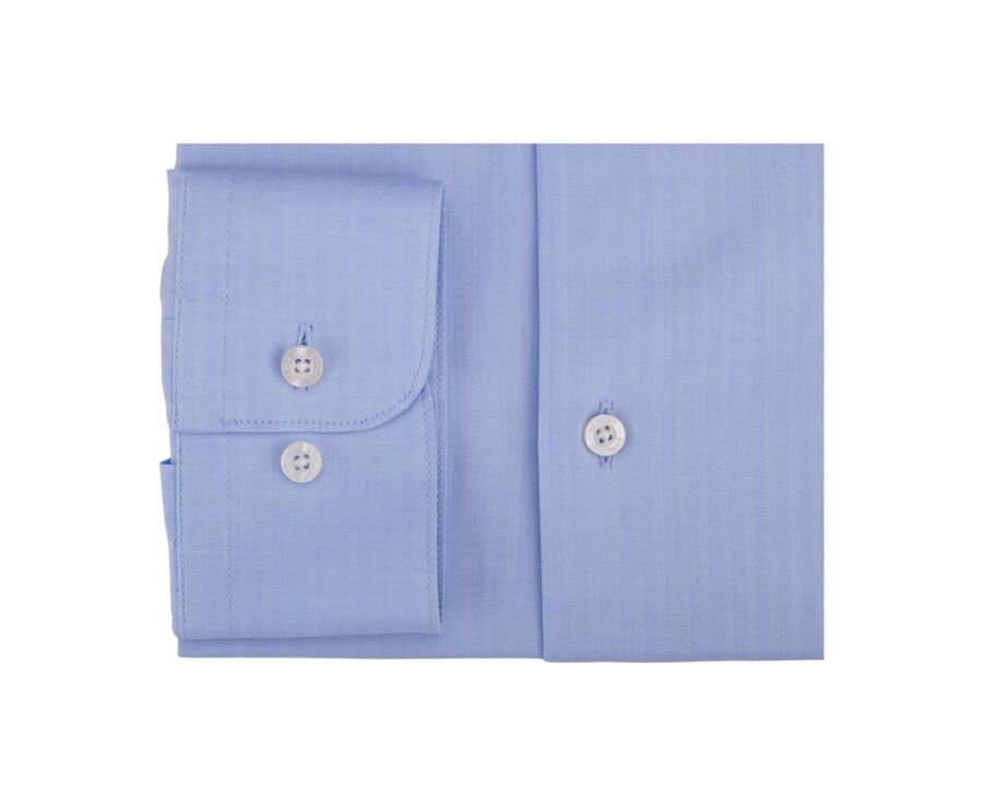 Camisa 100% algodón Celeste - Cuello francés - CAMÉLIEN
