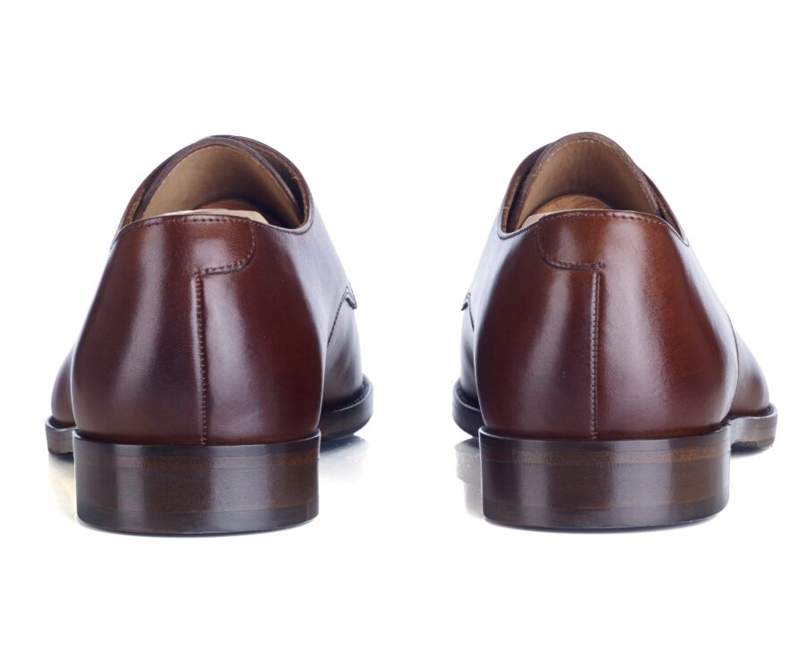 Zapatos derby hombre suela de piel con patín Castaño patinado - DOVER PATIN