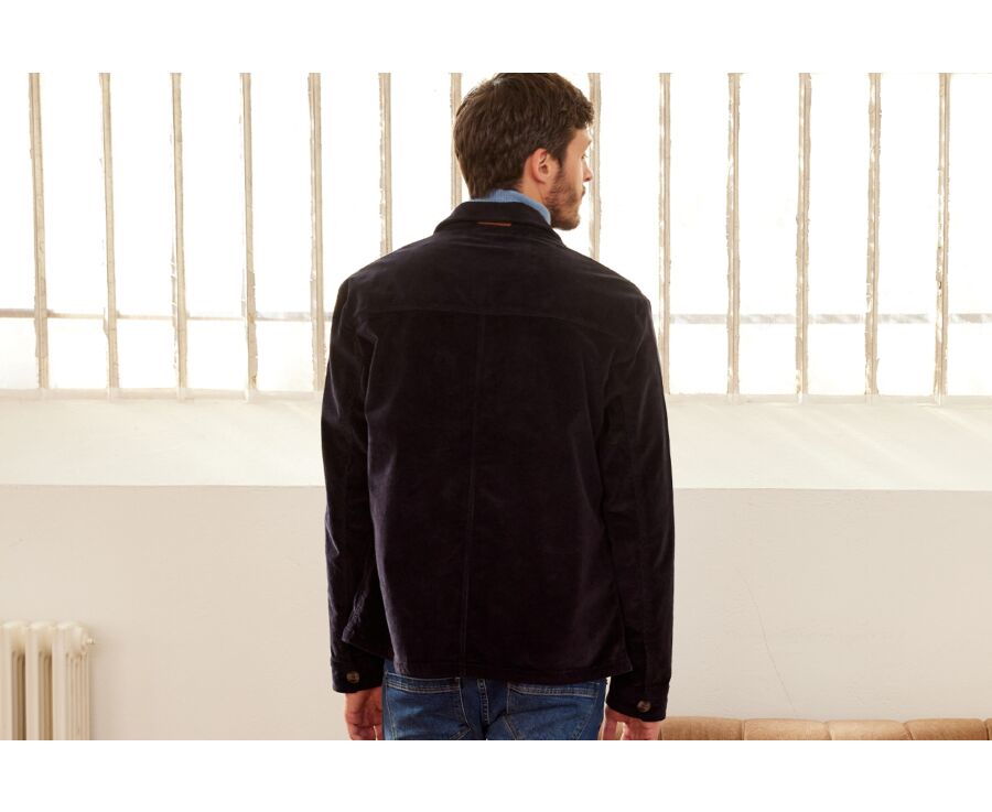 Chaqueta de terciopelo para hombre Azul marino - FIDÉLIEN