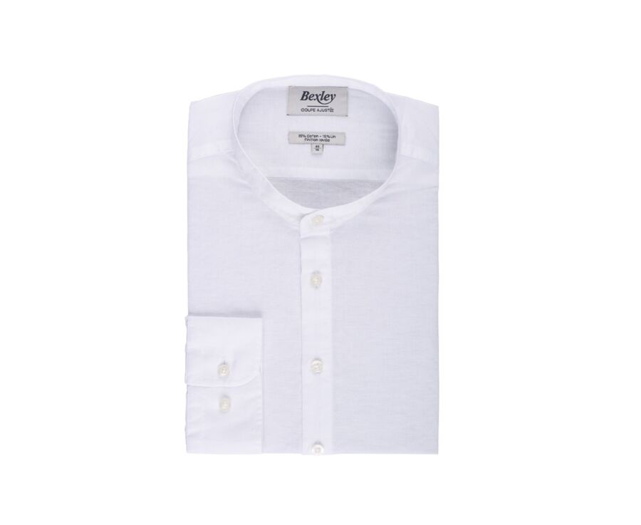 Enjuiciar Notable consultor Camisa tipo túnica de lino algodón blanca Valbert | Bexley