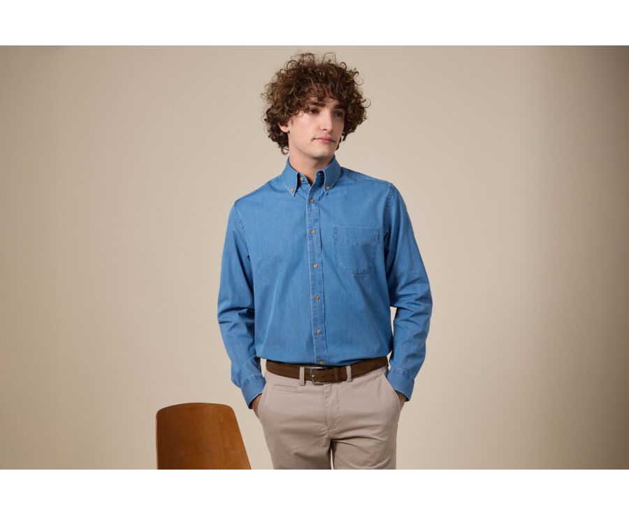 Camisa vaquera de hombre Denim claro - CHESTON
