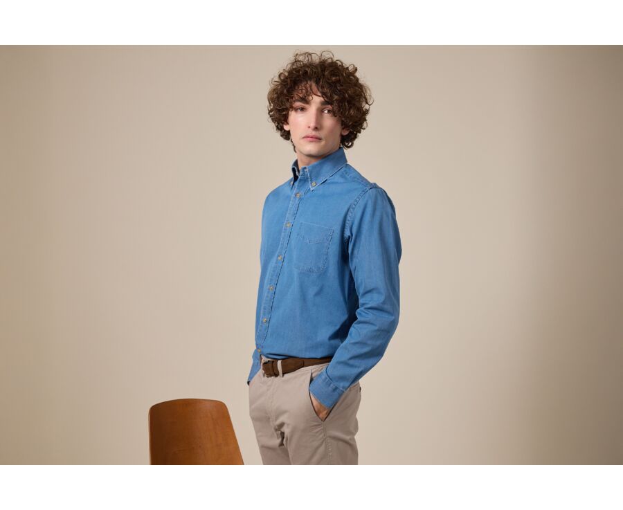 Camisa vaquera de hombre Denim claro - CHESTON
