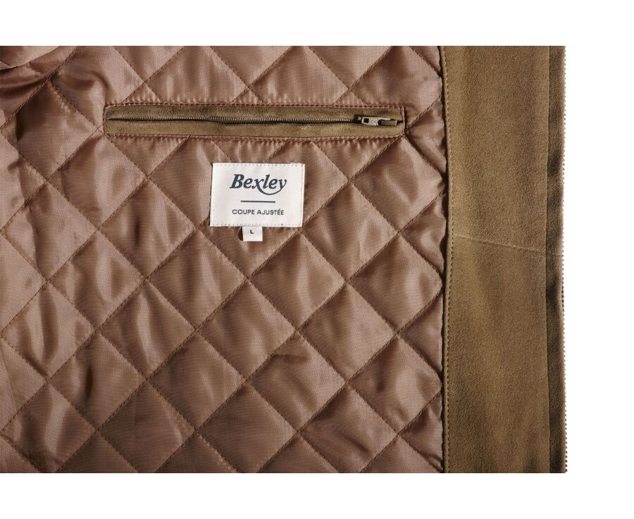 Chaqueta de ante color Tabaco - 100% cuero - SEAN II