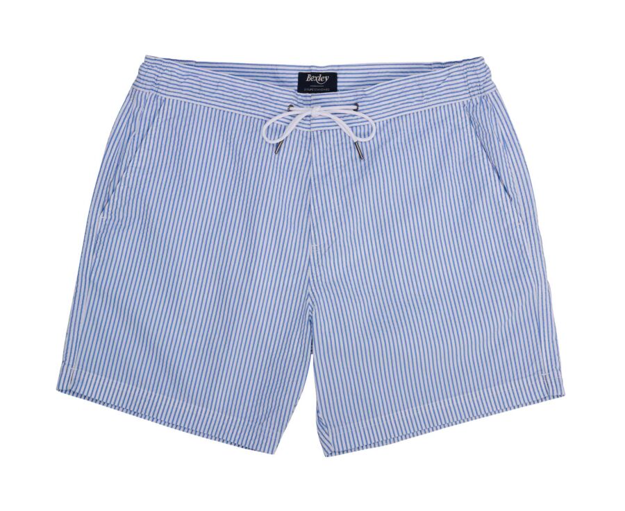 Bañador de hombre a rayas azul cielo y blanco - BRENTAN