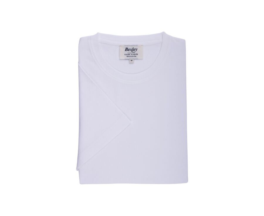 Camiseta de algodón orgánico liso Blanco - EDGAR III
