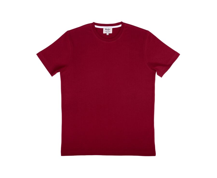 Camiseta lisa de algodón orgánico Burdeos - EDGAR III