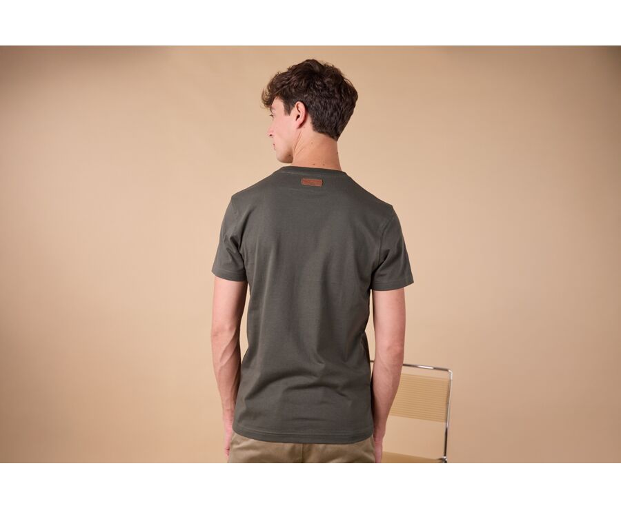 Camiseta lisa de algodón orgánico Verde oscuro - EDGAR III