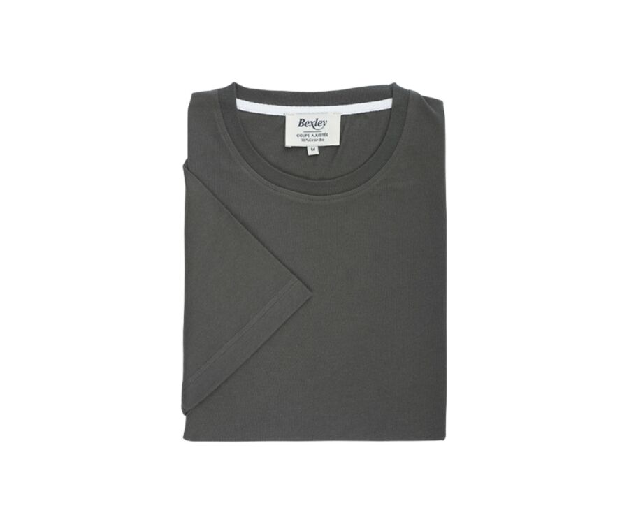 Camiseta lisa de algodón orgánico Verde oscuro - EDGAR III