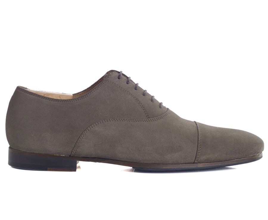 Zapato Oxford de terciopelo Topo para hombre Suela de piel con patín - LENNOX PATIN