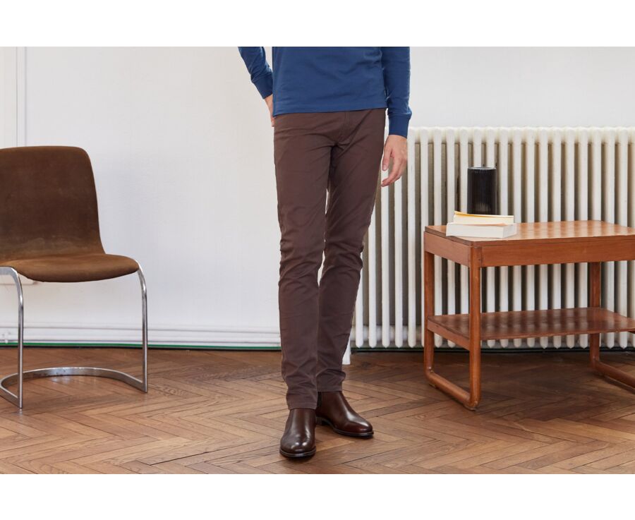 Pantalón 5 bolsillos hombre Chocolate - KARSON