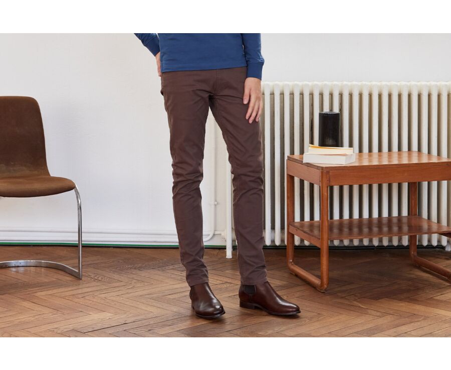 Pantalón 5 bolsillos hombre Chocolate - KARSON