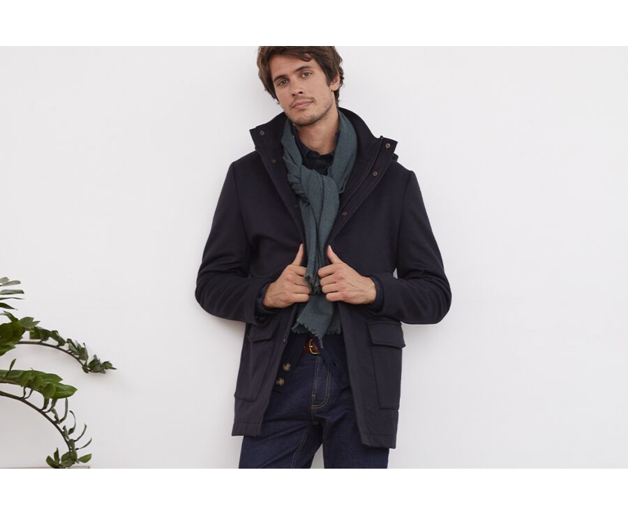 Abrigo de cachemira y lana para hombre Marino Grellan Bexley