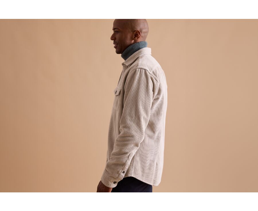 Sobrecamisa de terciopelo Beige claro - VICTORIN