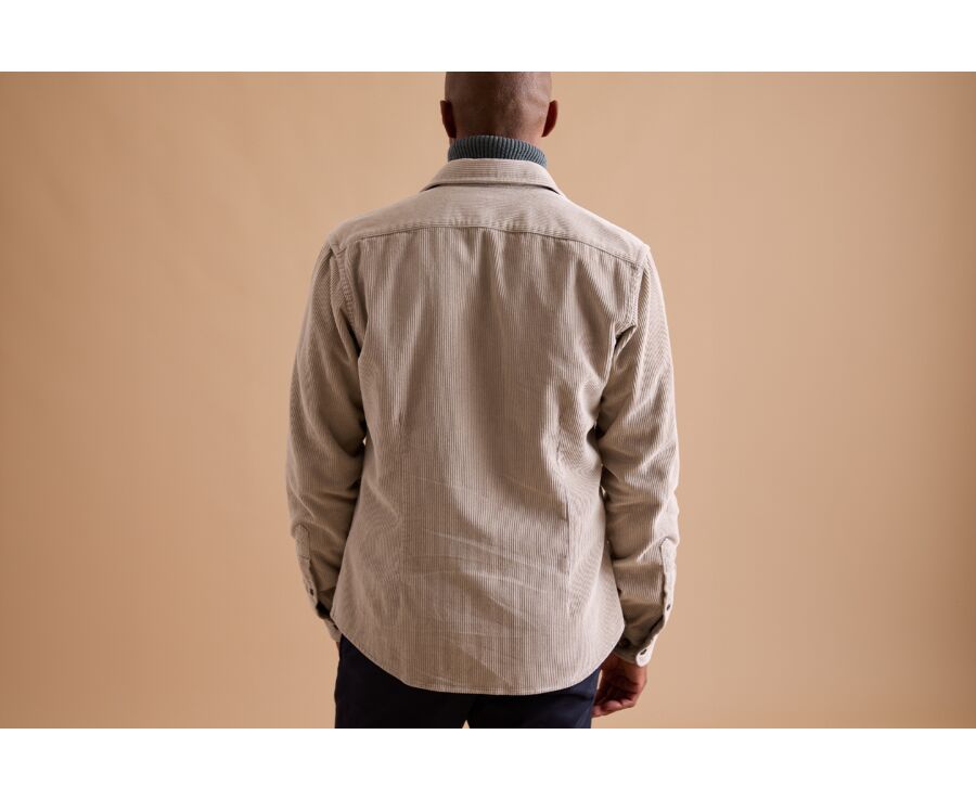 Sobrecamisa de terciopelo Beige claro - VICTORIN