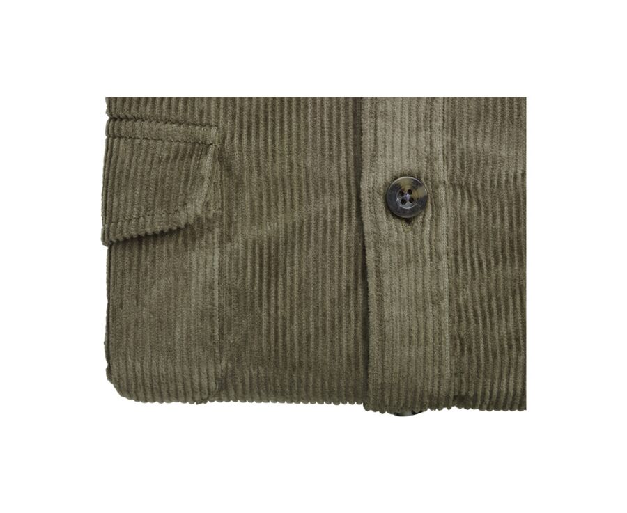 Sobrecamisa de terciopelo Verde militar - VICTORIN