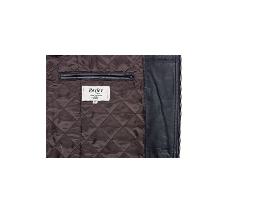 Chaqueta de cuero de aviador negra para hombre - EVERETT II