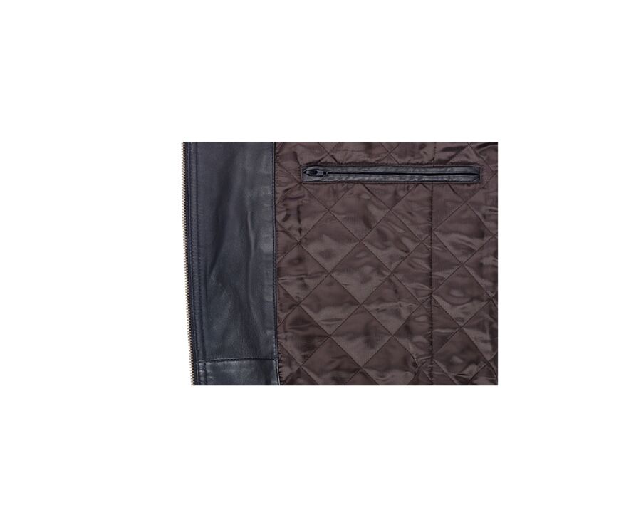 Chaqueta de cuero de aviador negra para hombre - EVERETT II