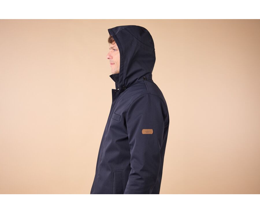 Gabardina de hombre acolchada azul marino - AURESTILDE