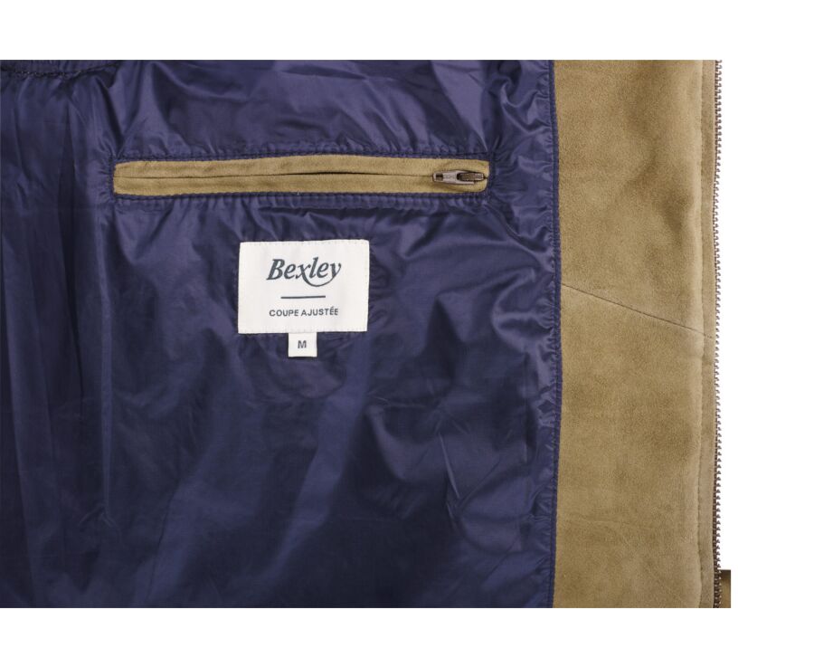 Chaqueta de cuero gamuza sin mangas para hombre - NIKLAS