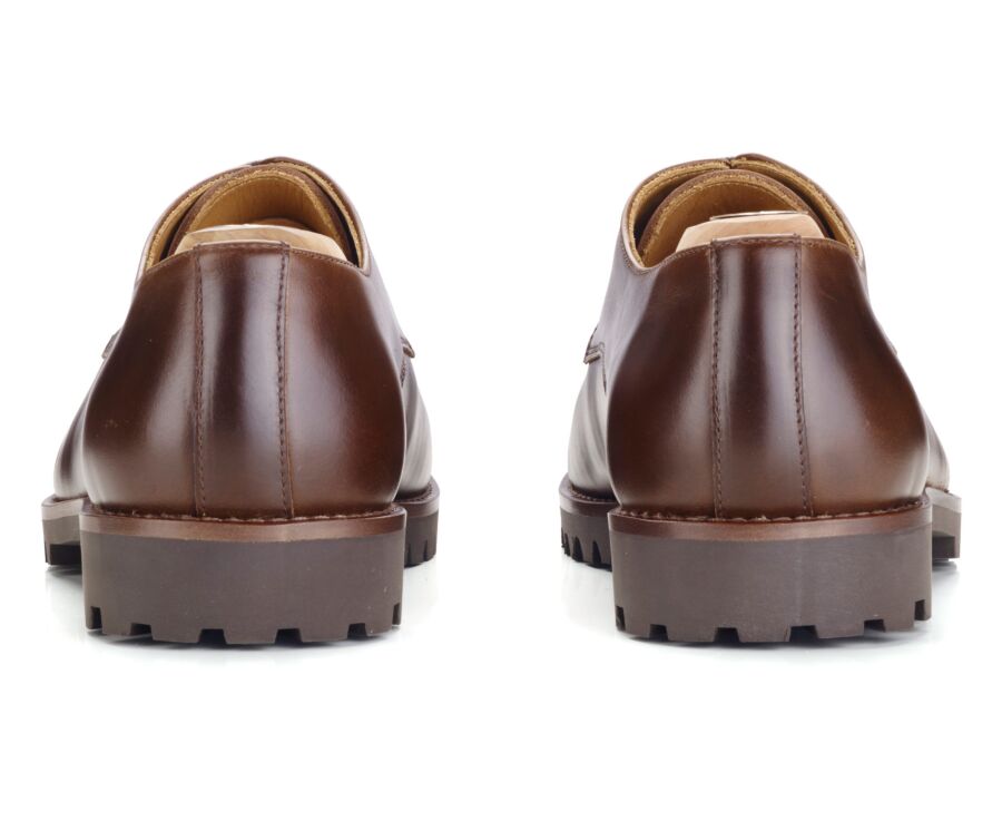 Zapatos derby Chocolate para hombre con suela de goma - BUSHEY GOMME