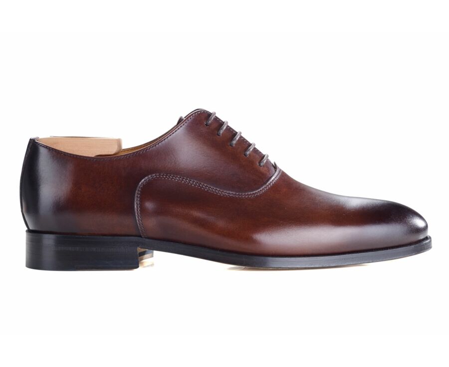 Zapatos Oxford hombre Chocolate Patinado con suela de piel - WAYFORD