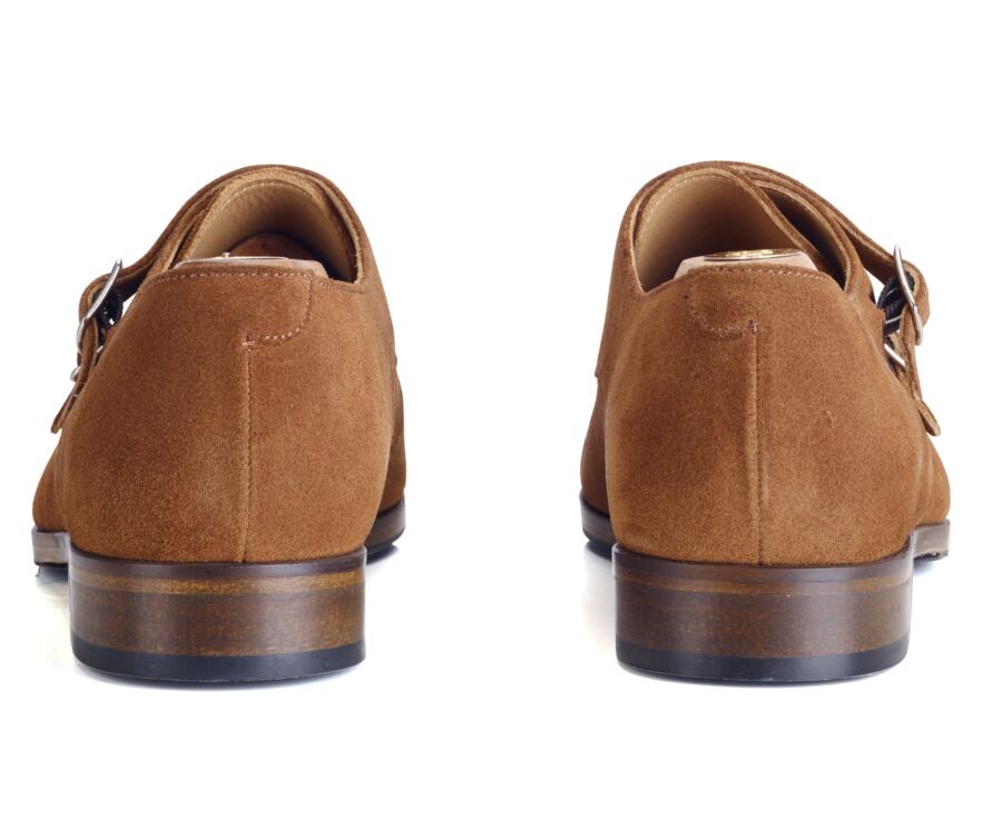 Zapatos con Hebilla Doble ante Coñac para Hombre - GRESHEY PATIN