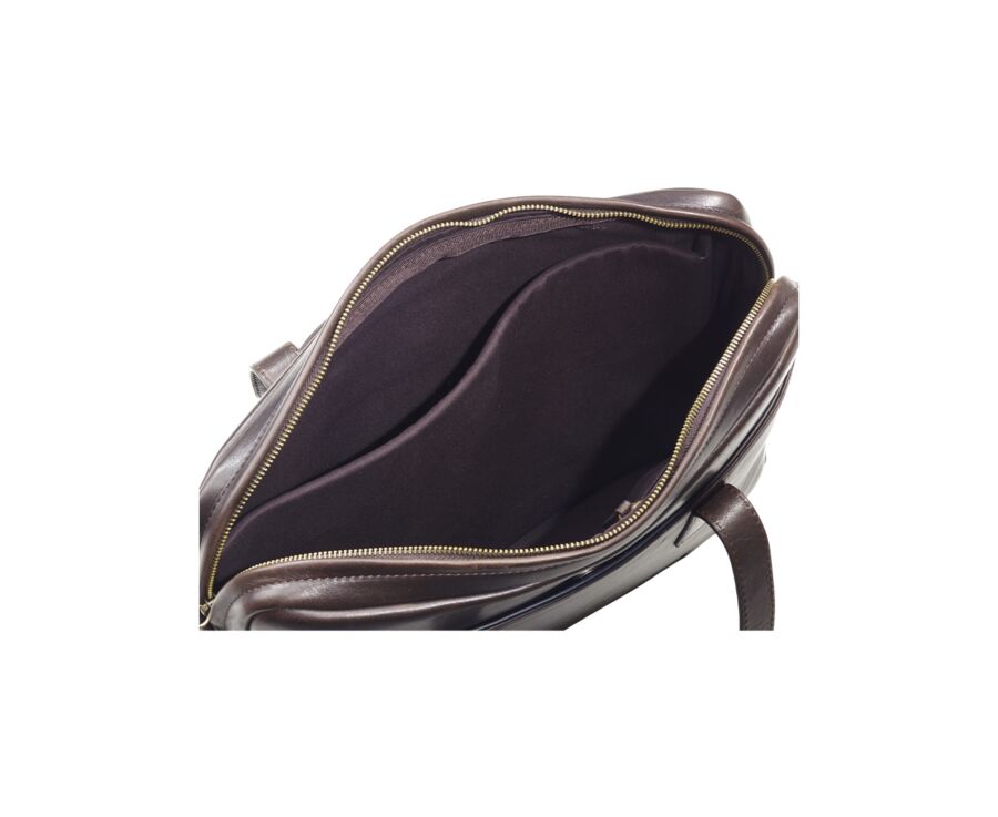 Maletín de cuero Chocolate oscuro para hombre - HARWINTON