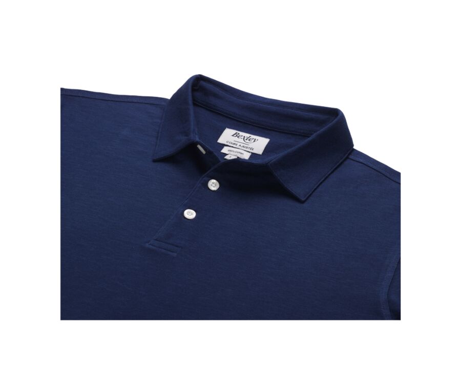 Polo de hombre de manga larga Navy - AIDEN ML