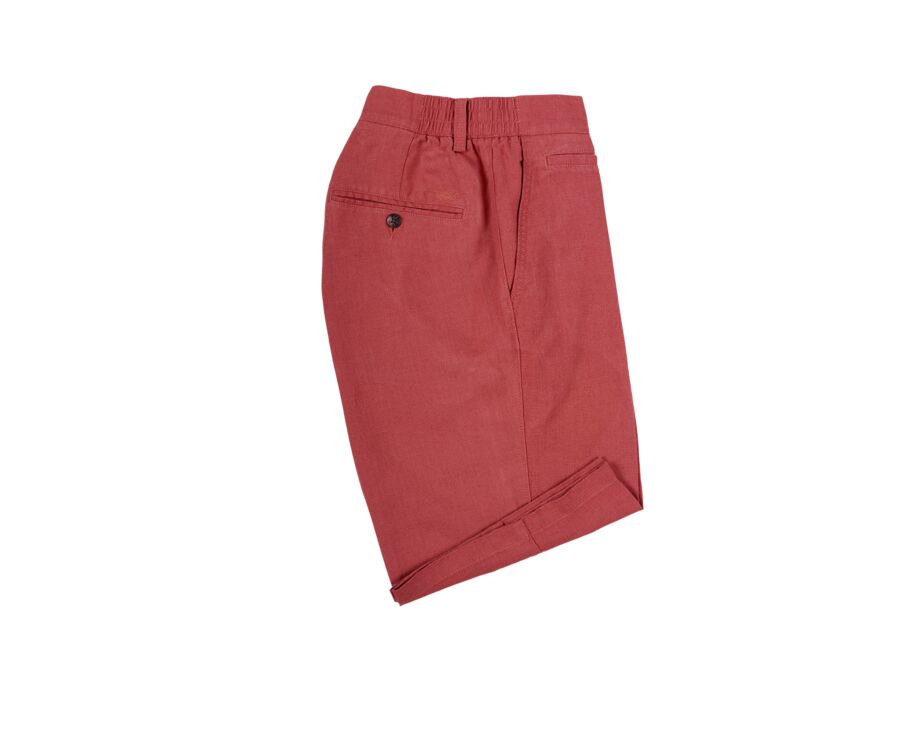 Bermudas de lino para hombre Frambuesa - BORYS