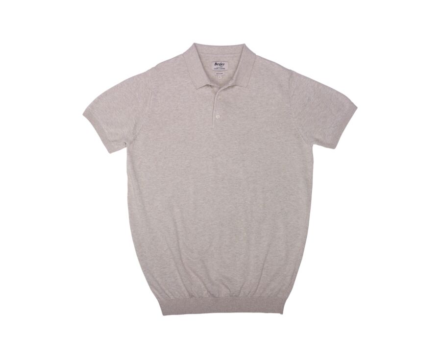 Polo de Punto para Hombre Beige moteado - BRAIDEN