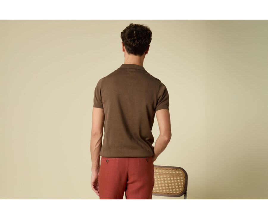 Polo de Punto para Hombre Cacao - BRAIDEN