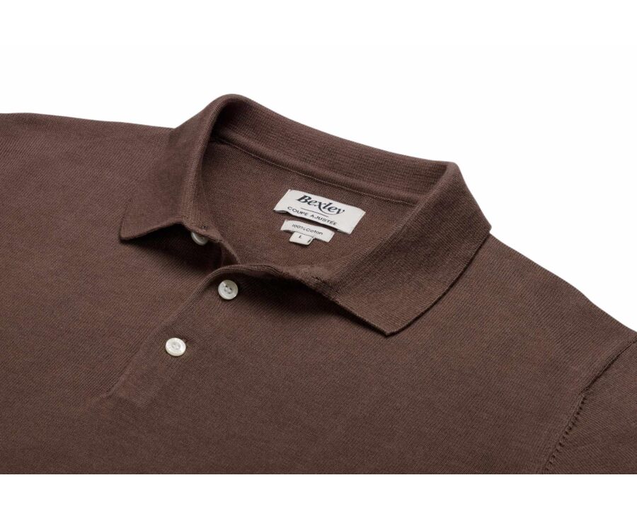 Polo de Punto para Hombre Cacao - BRAIDEN