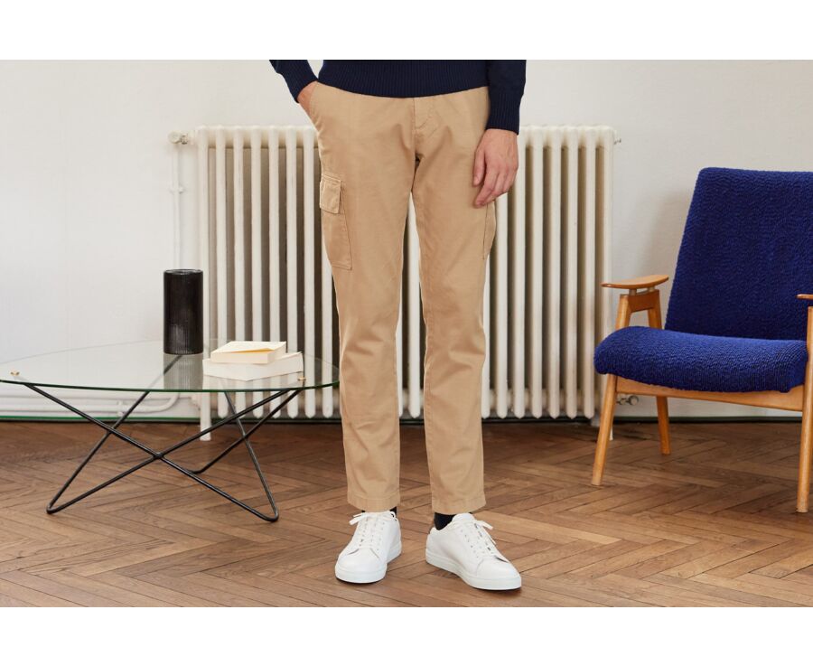 Pantalones cargo camel de hombre - KEANAN II