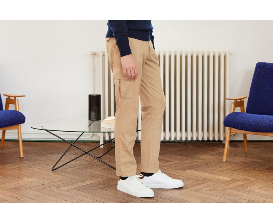 Pantalones cargo camel de hombre - KEANAN II