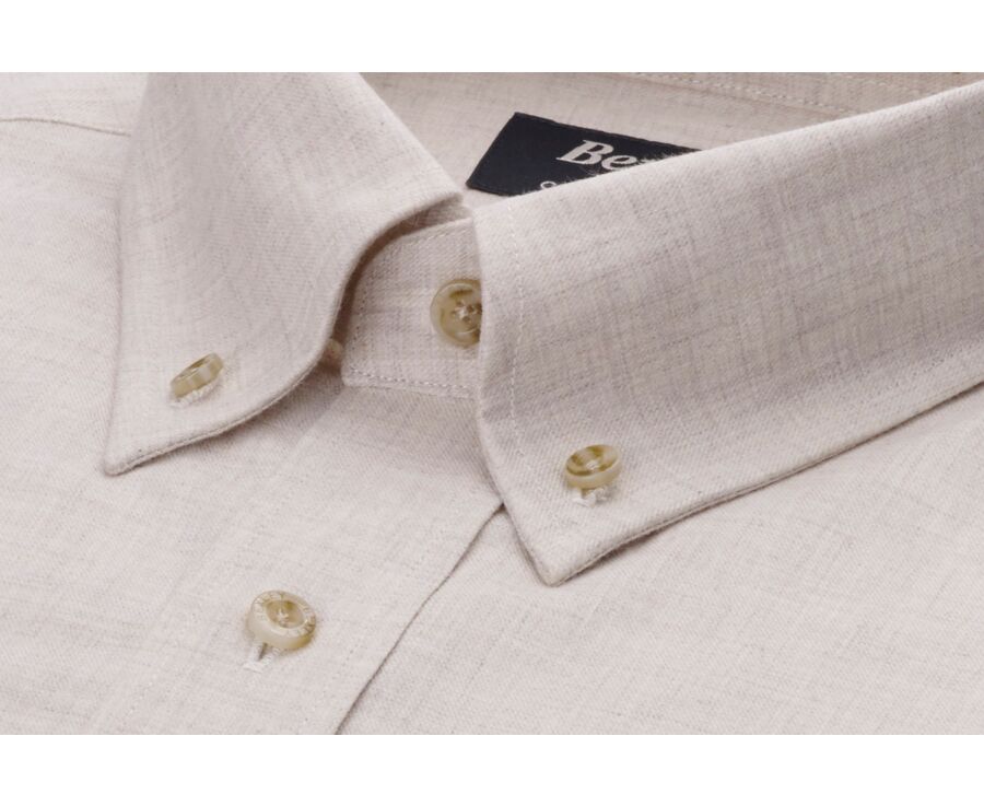Camisa de hombre en Franela - Crudo - ANDER