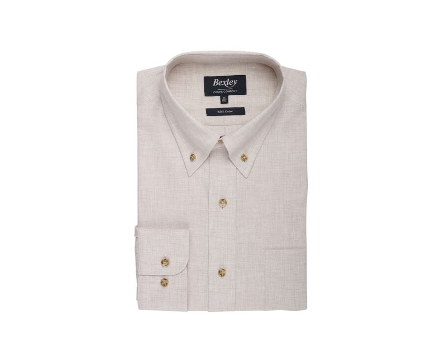 Camisa de hombre en Franela - Crudo - ANDER