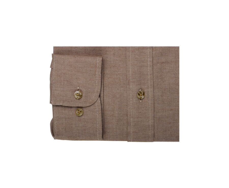 Camisa de hombre en Franela Camel  - ANDER