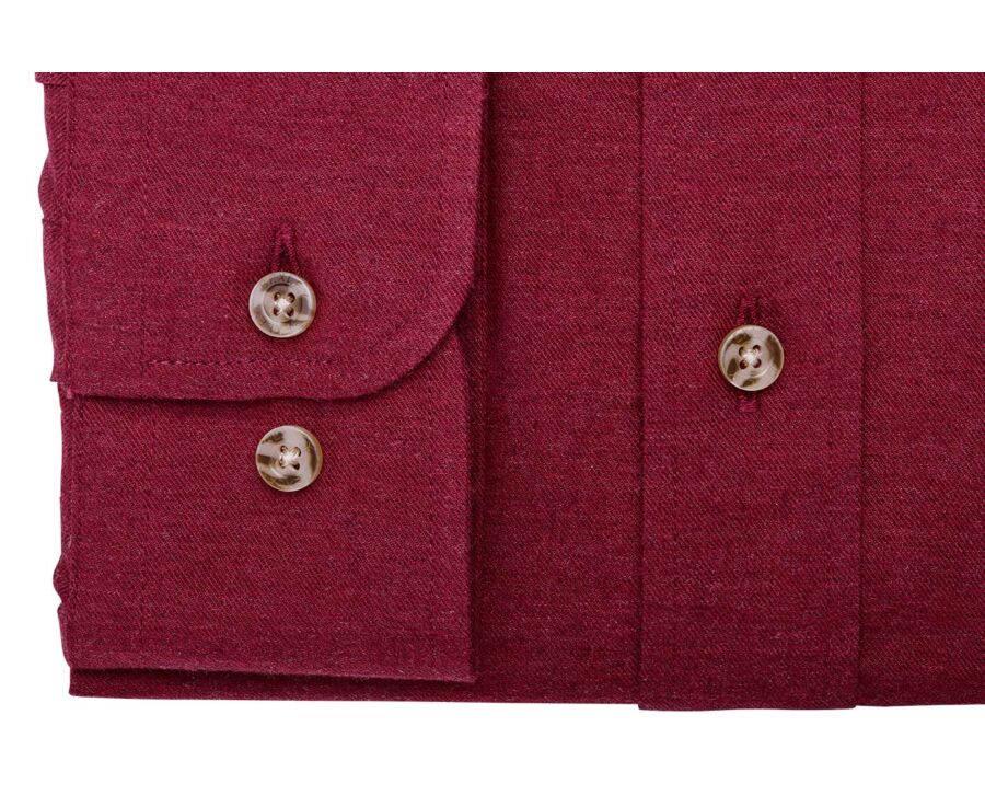 Camisa de hombre en Franela - Burdeos Rojo - ANDER