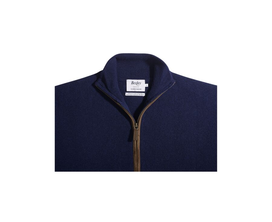 Cárdigan de lana Navy para hombre - KANTHER