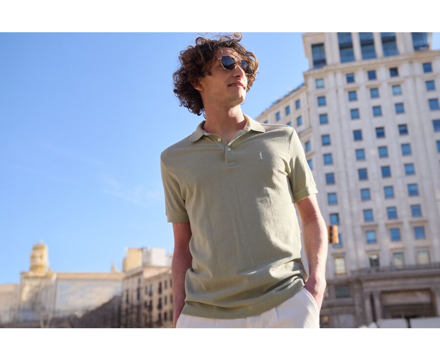 Polo de hombre - Verde tila - ADGER