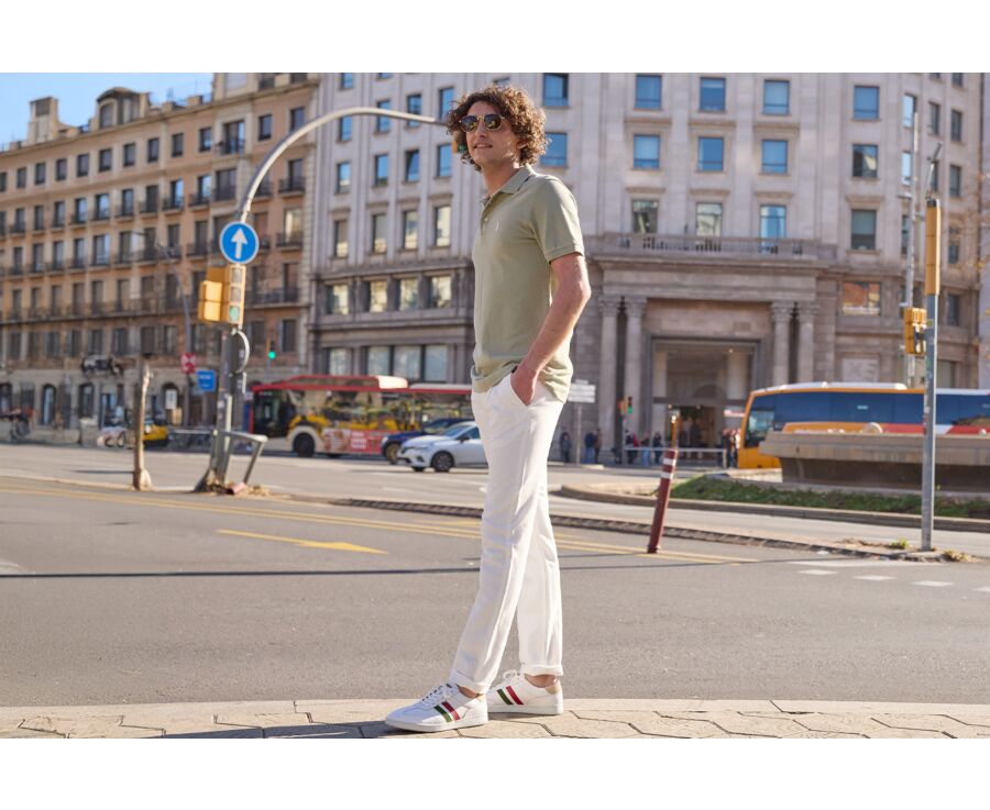 Polo de hombre - Verde tila - ADGER