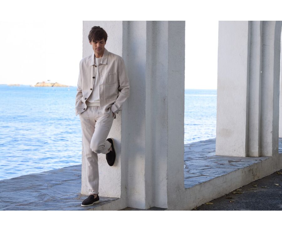 Chaqueta de pintor algodón/lino Cuerda - FAUSTINIEN