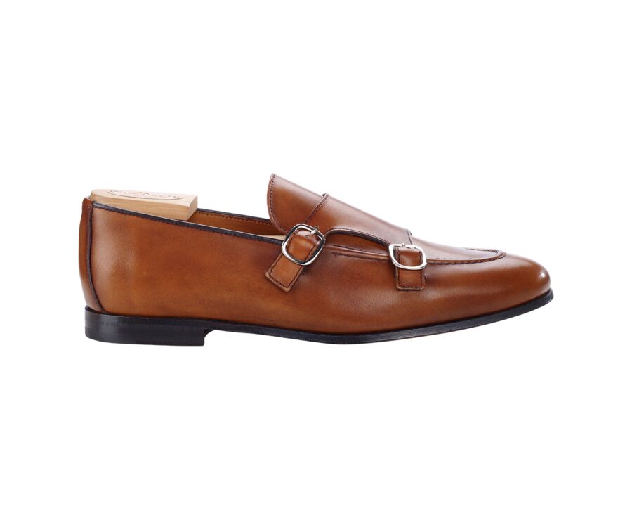 Zapatos de hombre con doble hebilla Dorado Patinado - BOVERTON