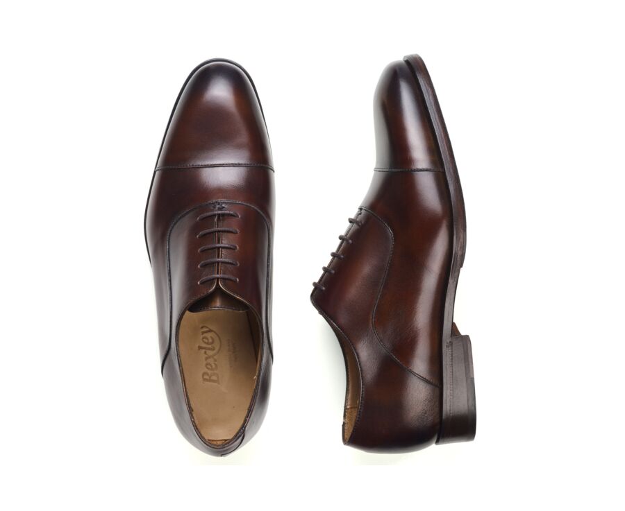 Oxford de hombre en cuero - Color chocolate profundo - GRAKLEY