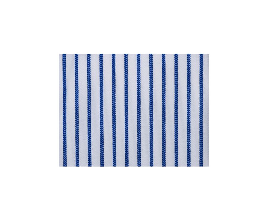Camisa blanca con rayas azul marino - NOËLIEN
