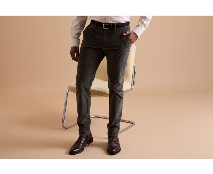 Pantalón chino de pana Verde oscuro - KHYLER